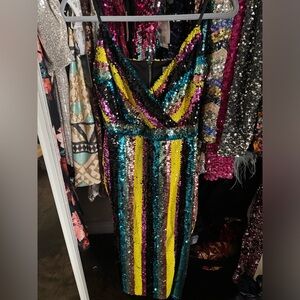 Multi color sequin adalyn rae dress XS
